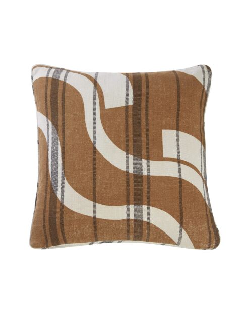 Housse de coussin Fragment brun caramel - 45x45 cm
