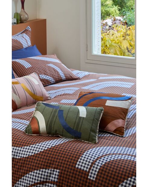 Housse de coussin Fragment kaki - 30x50 cm