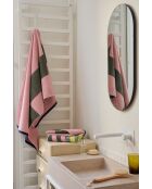 Tovagliolo con frammenti rosa chiaro