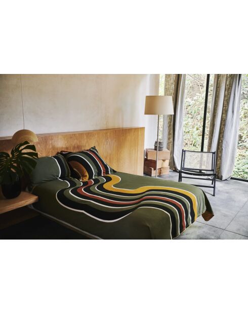 Housse de couette Rhythm kaki - 140x200 cm