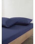 Sábana bajera ajustable teñida en liso azul marino