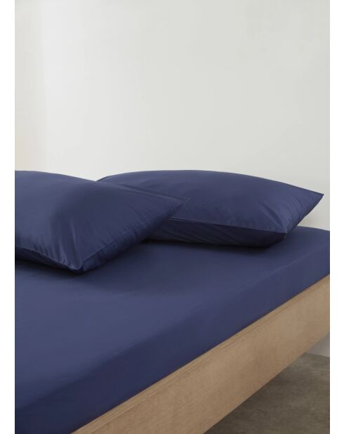 Drap-housse Plain Dyed bleu marine