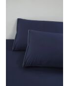 Sábana bajera ajustable teñida en liso azul marino