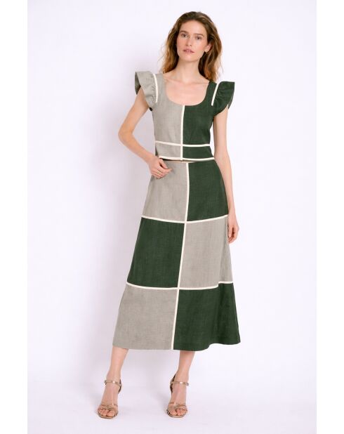 Top en lin Dama Lino vert