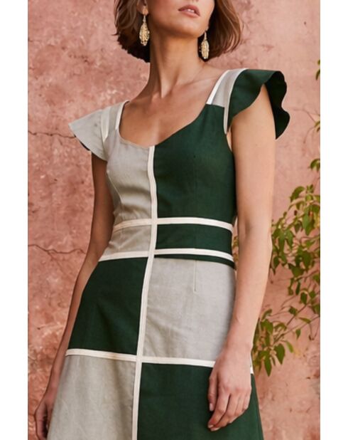 Top en lin Dama Lino vert
