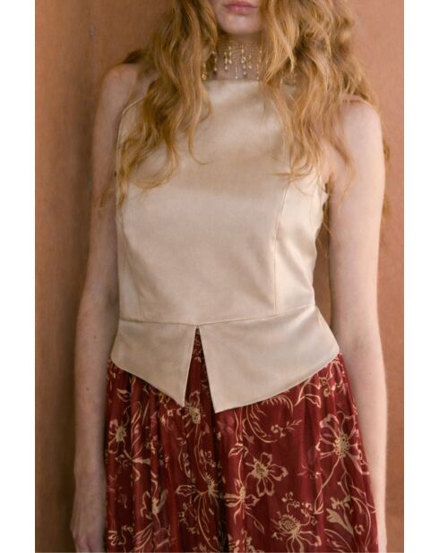 Top en coton Mausi Liso champan