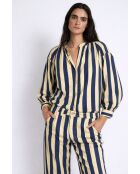 Blauwe katoenen blouse Venice Barras