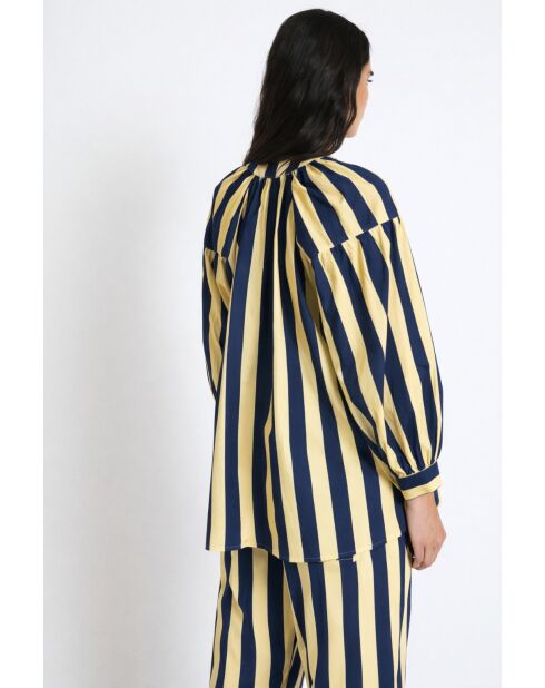 Blauwe katoenen blouse Venice Barras