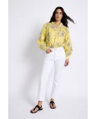 Blusa Tulipan Puntos gialla in cotone