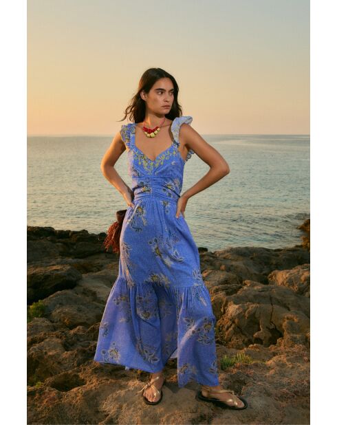 Isi Puntos blaues Baumwollkleid
