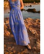 Isi Puntos blaues Baumwollkleid