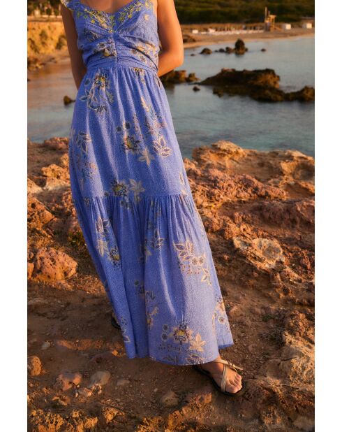 Isi Puntos blaues Baumwollkleid