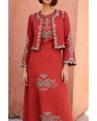 Jacinto Embroidery Teja Leinenjacke