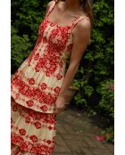 Rotes Baumwollkleid Clo Estampado