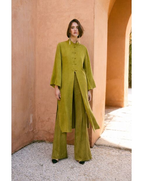 Pantaloni Icon Cupro verde oliva