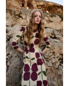Burgunderfarbenes Baumwollkleid Amanda Lirio