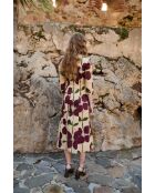 Burgunderfarbenes Baumwollkleid Amanda Lirio