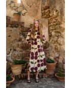 Burgunderfarbenes Baumwollkleid Amanda Lirio