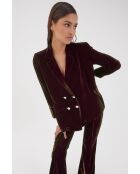 Braune Icon Samtjacke