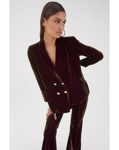 Braune Icon Samtjacke