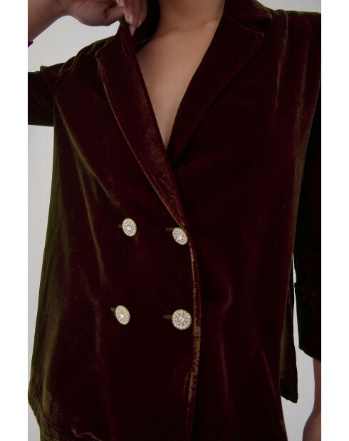 Braune Icon Samtjacke