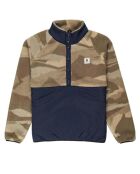Mountain Sherpa kaki groen sweatshirt met ritssluiting