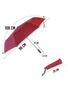 Parapluie pliable automatique Biggdesign Moods Up bordeaux rouge - D. 98 cm