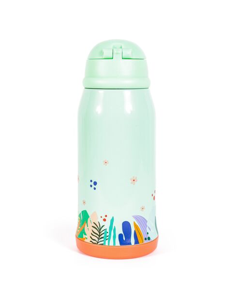 Bouteille d'eau Milk&Moo Jungle Friends verte - 20,5 x 8 cm