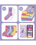Confezione da 5 paia di calzini per bambini Milk&Moo 27-30 multicolori