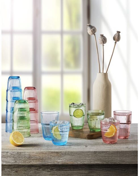 6 Verres Longdrink pêche Barshine - 38 cl