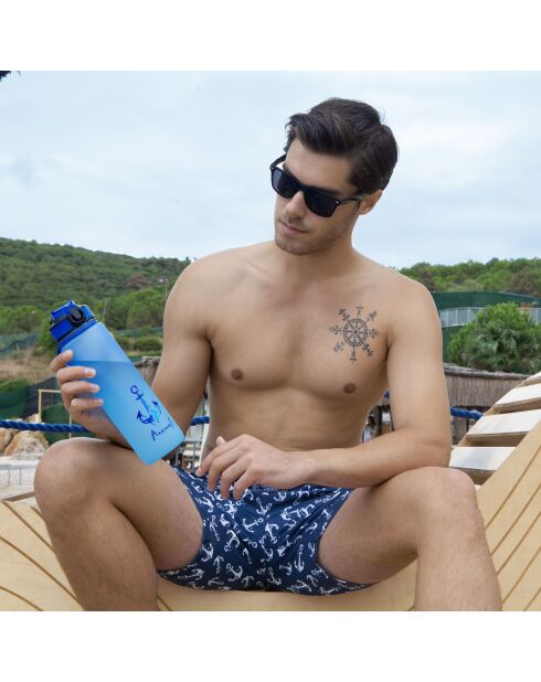Bouteille d'eau Anemoss bleue - 1 L