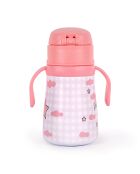 Bouteille d'eau Milk&Moo Bunny Thermique rose- 17 x 8,3 cm