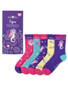 Pack de 5 pares de calcetines multicolores Milk&Moo Ayris 31-35 para niños