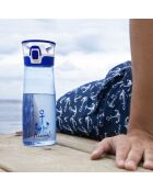 Bouteille d'eau en plastique Anemoss bleue - 600 ml