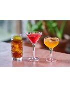 6 transparente Mixology Martini-Cocktailgläser - 21,5 cl