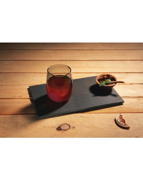 6 Verres Borosilicate noires noire - 38 cl