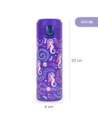 Bouteille d'eau Milk&Moo Ayris violette - 420 ml