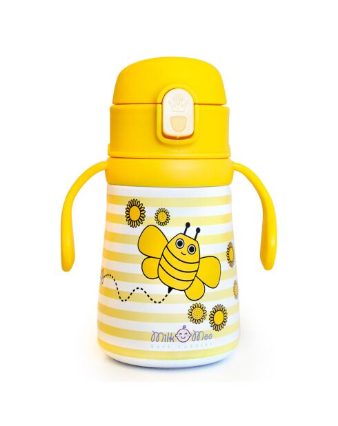 Bouteille d'eau Milk&Moo Bee Thermique jaune- 17 x 8,3 cm