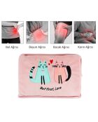 Biggdesign Love Cat roze elektrische warmwaterkruik - 1L