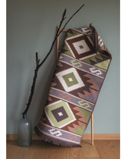 Tapis réversible BiggHome vintage multicolore - 80 x 150 cm