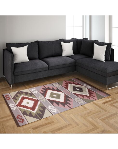 Tapis réversible BiggHome vintage multicolore - 80 x 150 cm