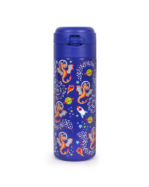 Bouteille d'eau Milk&Moo Ponix bleue - 420 ml