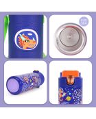Bouteille d'eau Milk&Moo Ponix bleue - 420 ml