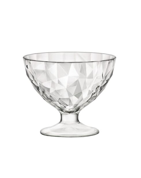 12 Mini coupes à glace Diamond transparents - 22 cl