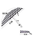 Ombrello pieghevole Biggdesign Moods Up bianco/nero
