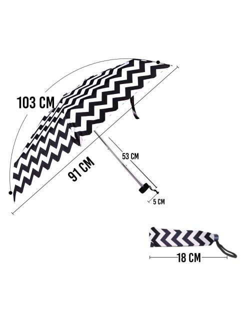 Parapluie pliable Biggdesign Moods Up blanc/noir