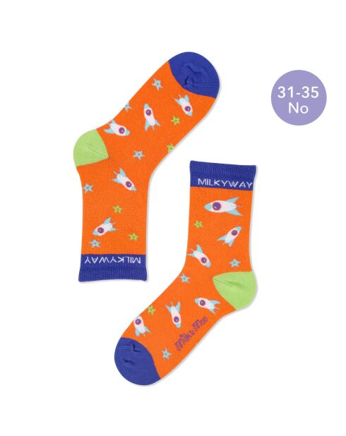Confezione da 5 paia di calzini per bambini Milk&Moo Ponix 31-35 multicolore