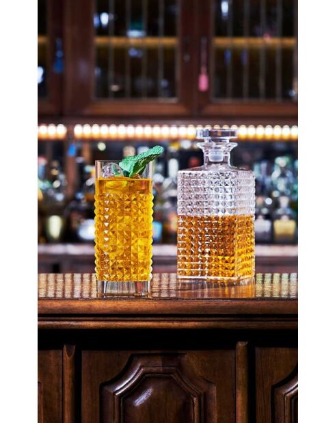 5 stuks transparant Mixology whiskyservies - 38 cl/75 cl