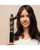 Brosse sèche-cheveux et coiffeur multifonction Ionique avec technologie Coanda et Wavify noir/doré - D. 4,3 x 24 cm
