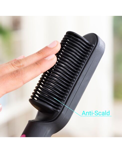 Brosse Lissante Céramique Cestrus noire et fuchsia - 27 x 4 x 4,2 cm